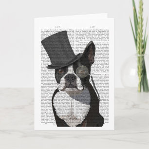 Tarjeta Boston Terrier, hedor formal y Gorra