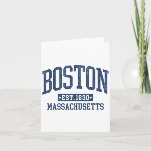 Tarjeta Boston Vintage Sports Design Boston Machusetts Mam