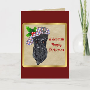 Tarjeta Boswell Badge & Tartan Personalized Xmas