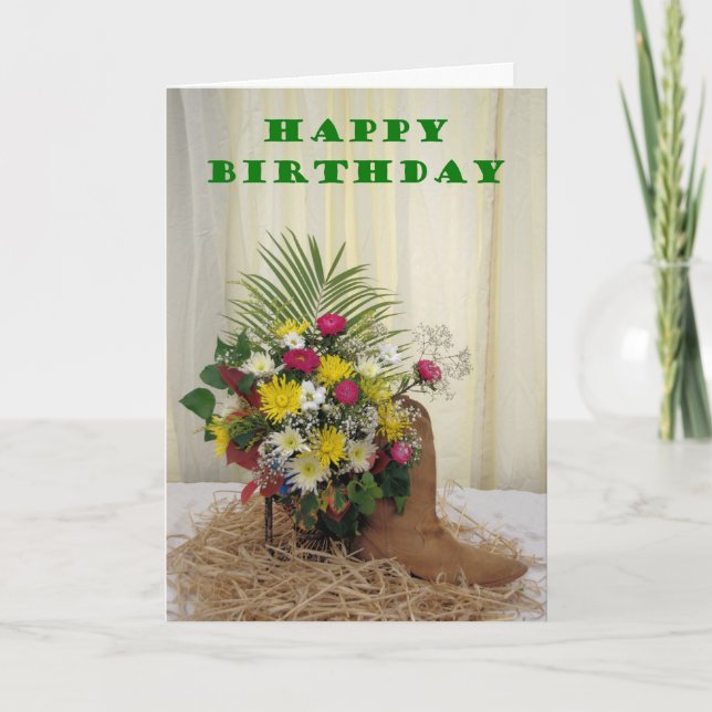 Tarjeta Bota del cumpleaños (Anverso)