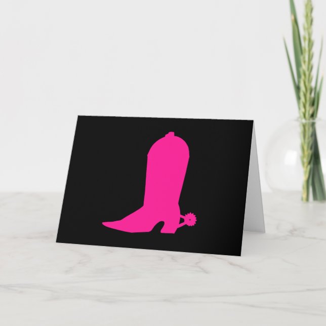 Tarjeta Bota rosada para la vaquera (Anverso)