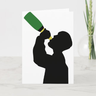 Tarjeta botadora de cumpleaños de champaña