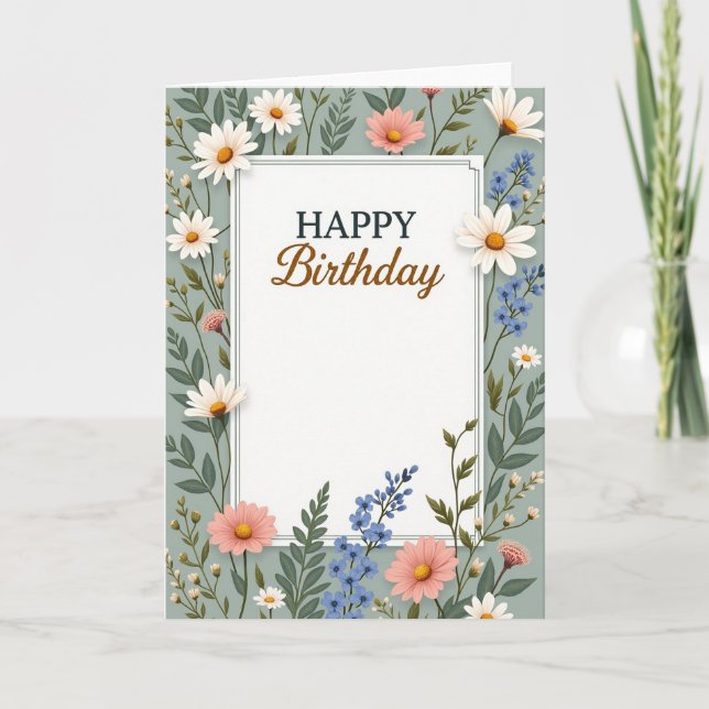 Tarjeta Botánica Alegre (Anverso)