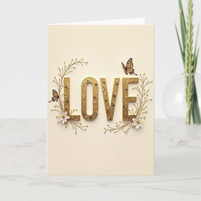 Tarjeta Botánica Amor Dorado (Anverso)