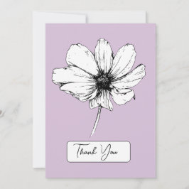 Tarjeta Botánica de Agradecimiento Púrpura - Flor 