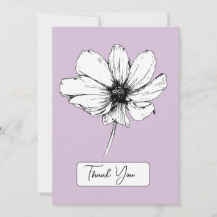 Tarjeta Botánica de Agradecimiento Púrpura - Flor 