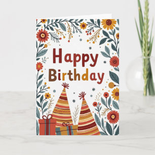Tarjeta Botánica de Cumpleaños Dulce