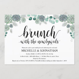 Tarjeta botánica de la invitación del brunch de la