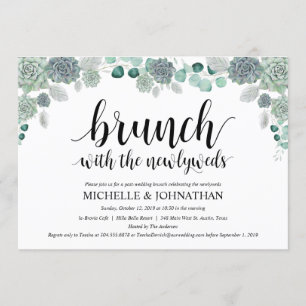 Tarjeta botánica de la invitación del brunch de la