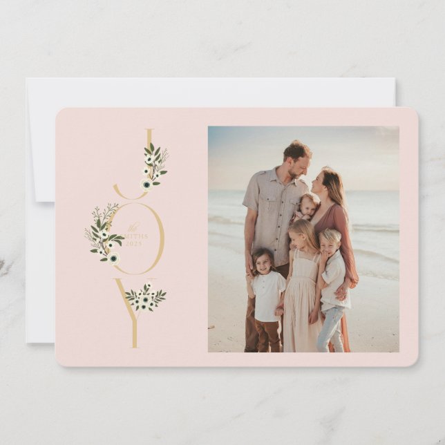 Tarjeta Botánica de Navidades JOY (Anverso)