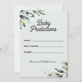 Tarjeta Botánica de Predicciones para Bebés - Pers