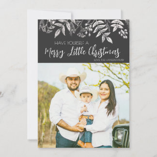 Tarjeta Botánica de Tiza de Navidad 1 Foto