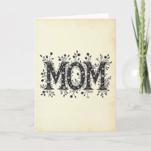 Tarjeta Botánica Mamá Floral