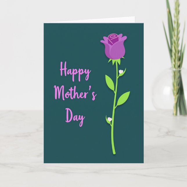 Tarjeta Botanical Bloom Mothers Day Card (Anverso)