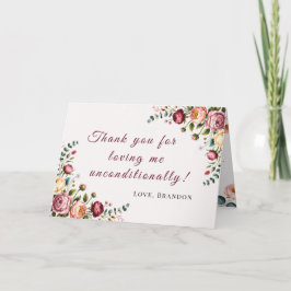Tarjeta Botanical Floral Thank You Mom Greeting Card
