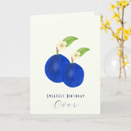 Tarjeta Botanical Plums Collection Birthday