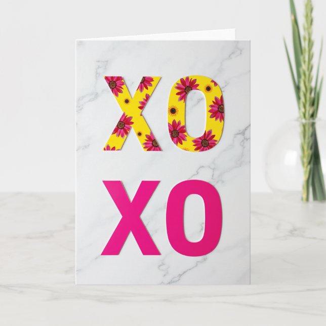 Tarjeta Botanical Xoxo Greeting Card (Anverso)