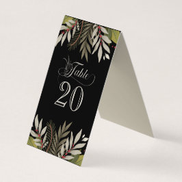 Tarjeta Botánicos apagados Números de la mesa de recepción