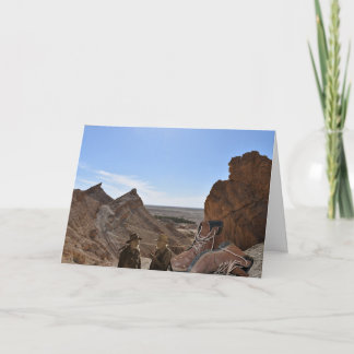 Tarjeta Botas de Dios encontradas en el desierto.