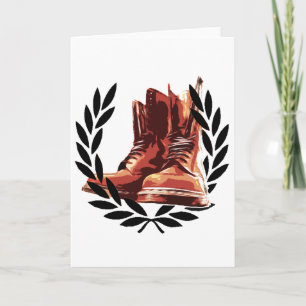 Tarjeta botas de las pieles