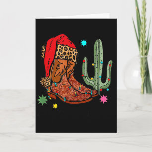 Tarjeta Botas de vaquera de Navidad, regalo divertido de N