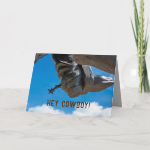 Tarjeta Botas de vaquero espolean y abren la carta de cump
