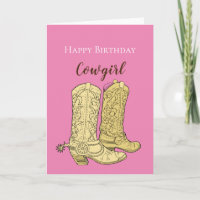 Botas de vaquero vaquera rosa Cumpleaños