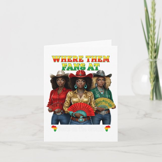 Tarjeta Botas En El Suelo Juneteenth Cowgirl Donde Están  (Anverso)