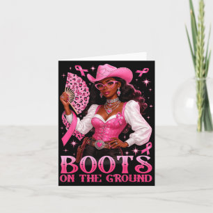 Tarjeta Botas en el suelo nk Vaquera Cáncer de mama