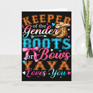 Tarjeta Botas o Arcos Yaya te Ama Revelación de Género Fam