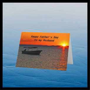 Tarjeta Bote de pesca Feliz Día del Padre