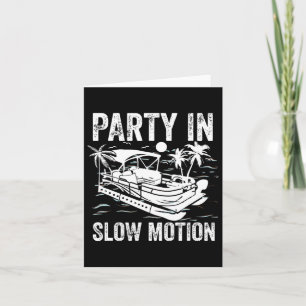 Tarjeta Bote Pontoon Boating Guay Funny Fiesta En Moti Len