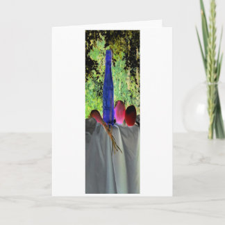 Tarjeta "Botella azul" Vida fija digitalmente alterada