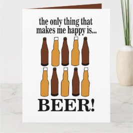 Tarjeta Botella de Cerveza Cerveza Divertida