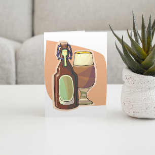 Tarjeta Botella de cerveza Craft y fábrica de cerveza Rúst