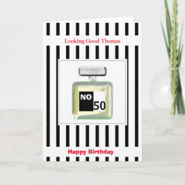 Tarjeta Botella de perfume de Colonia para los hombres