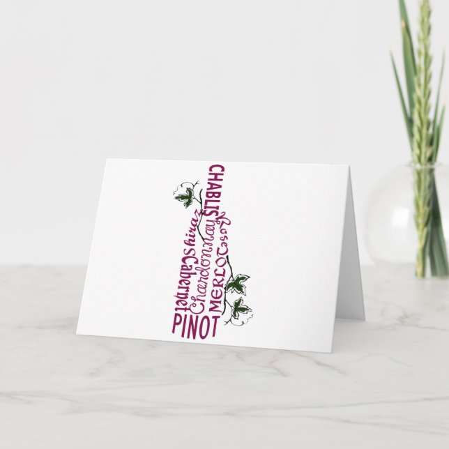 Tarjeta Botella de vino (Anverso)