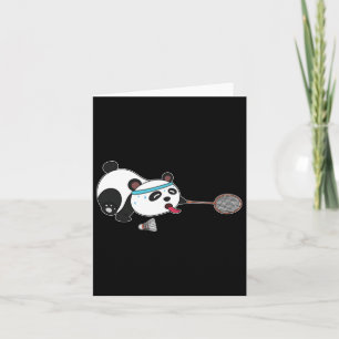Tarjeta Botellas de Badminton Animales Panda