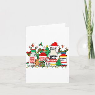 Tarjeta Botellas de Medicamentos de Navidad Humor de Enfer