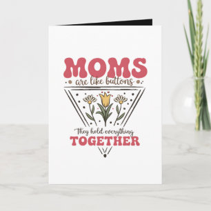 Tarjeta Botones de madre lindos añaden tetina dentro