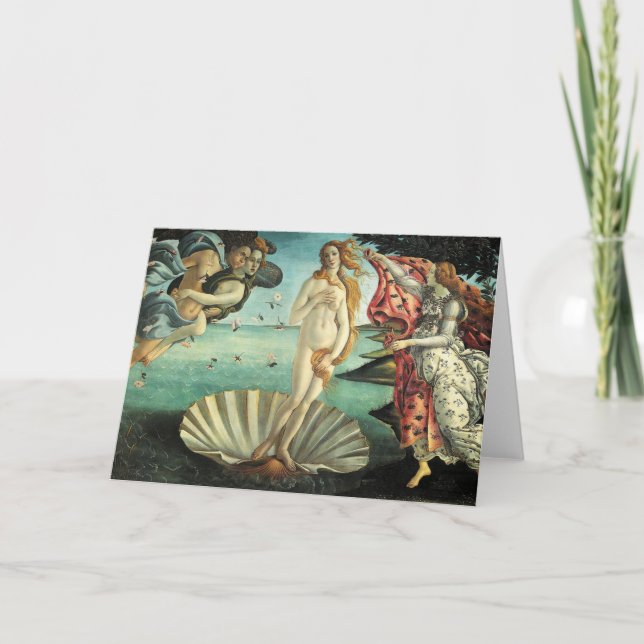 Tarjeta Botticelli - Nacimiento de Venus (Anverso)