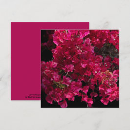 Tarjeta Bougainvillea Red Tropical Vining Shrub Foto