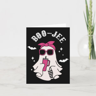 Tarjeta Boujee Boo-jee Cute Ghost Spooky Season Halloween