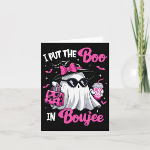 Tarjeta Boujee Boo Jee Spooky Ghost Halloween