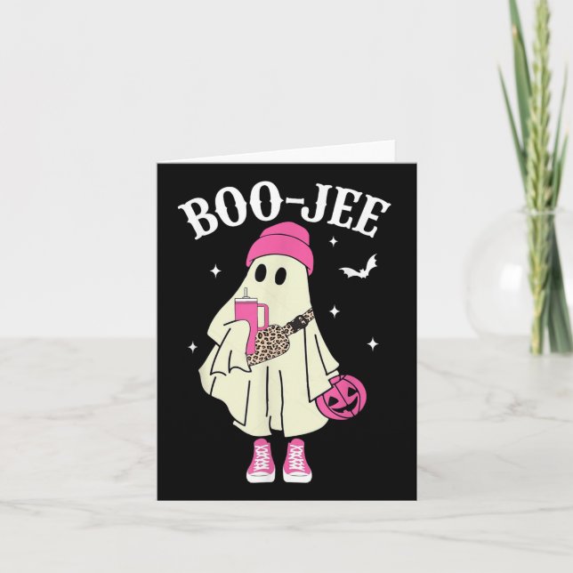 Tarjeta Boujee Boo Jee Spooky Ghost Halloween (Anverso)