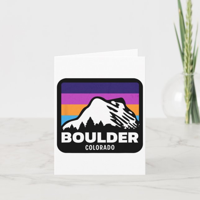 Tarjeta Boulder Colorado Esquí Snowboarding Family Trip 2 (Anverso)