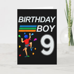 Tarjeta Bouldering de escalada en roca para cumpleaños de 