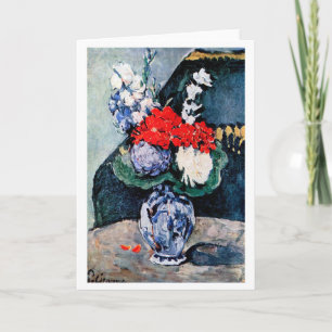 Tarjeta Bouquet con Pequeño Delft, Paul Cezanne