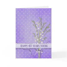 Tarjeta Bouquet de 67 cumpleaños Lily del Valle