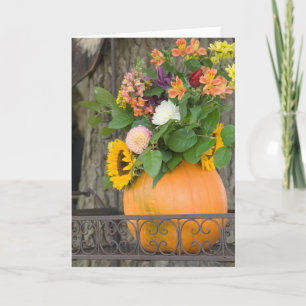 Tarjeta Bouquet de calabaza del otoño